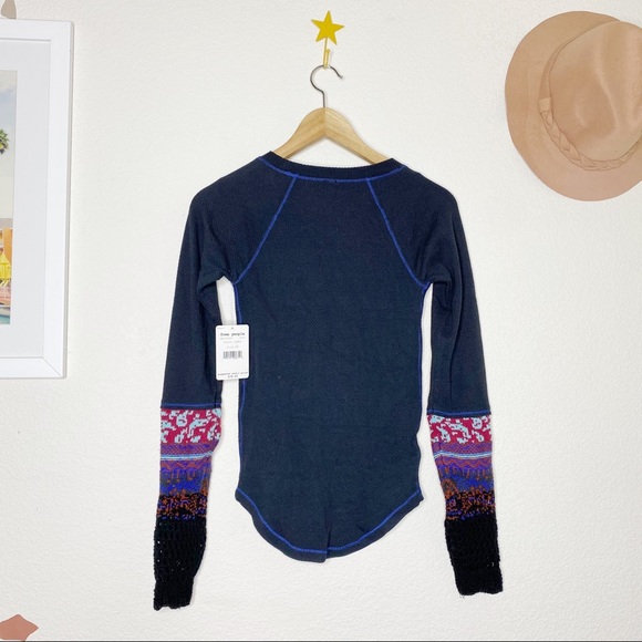 New Free People Mixed Cuff WaffleThermal - Picture 7 of 7